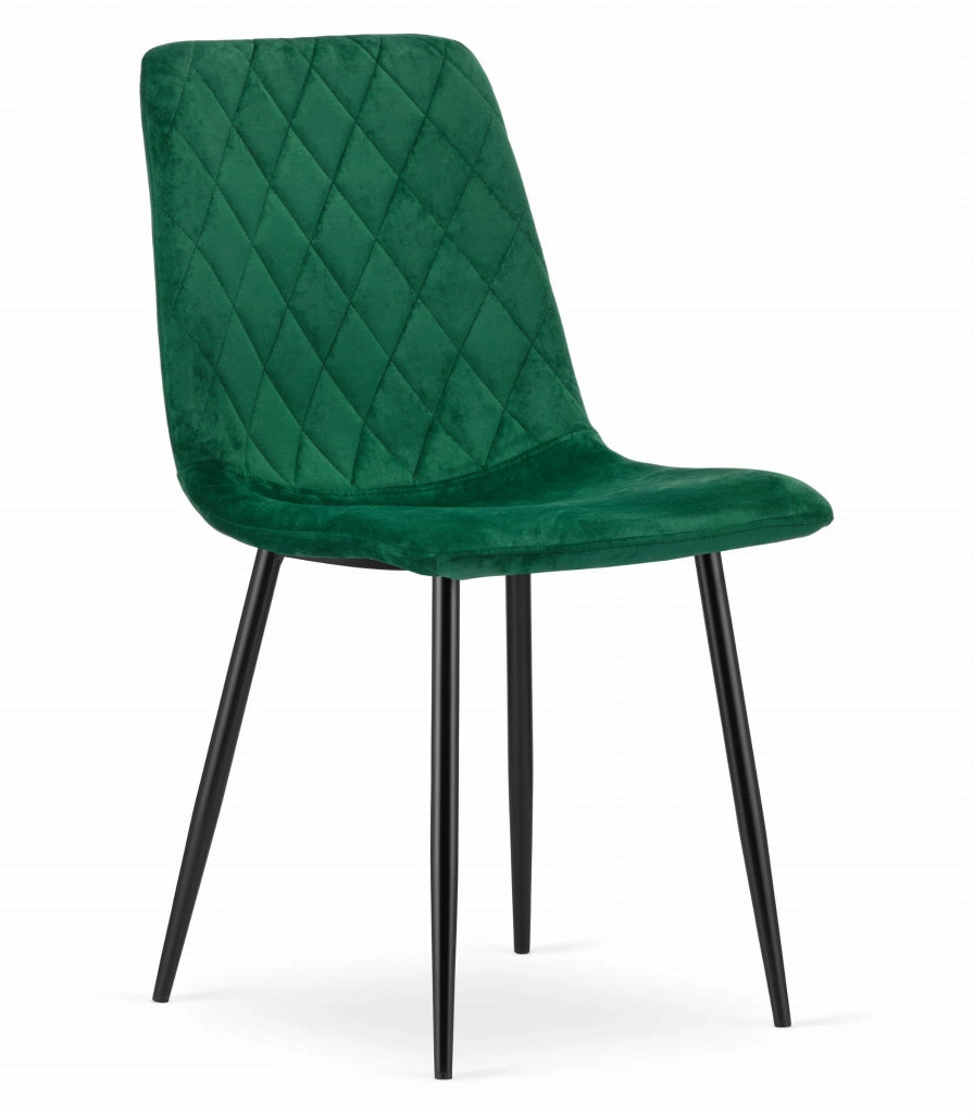Sedia VALORA TURIN - Velluto verde scuro x 4