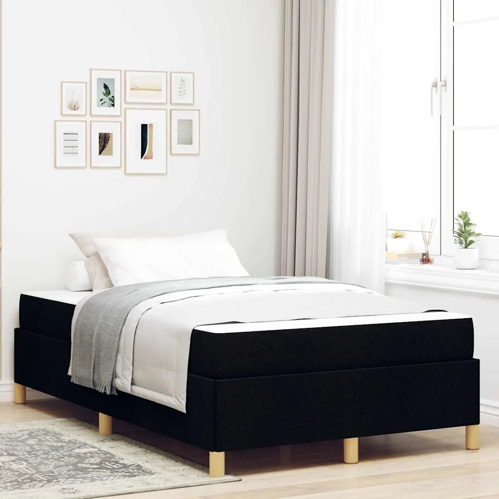 Struttura del letto con materasso Nero 120 x 190 cm Tessuto 3398922