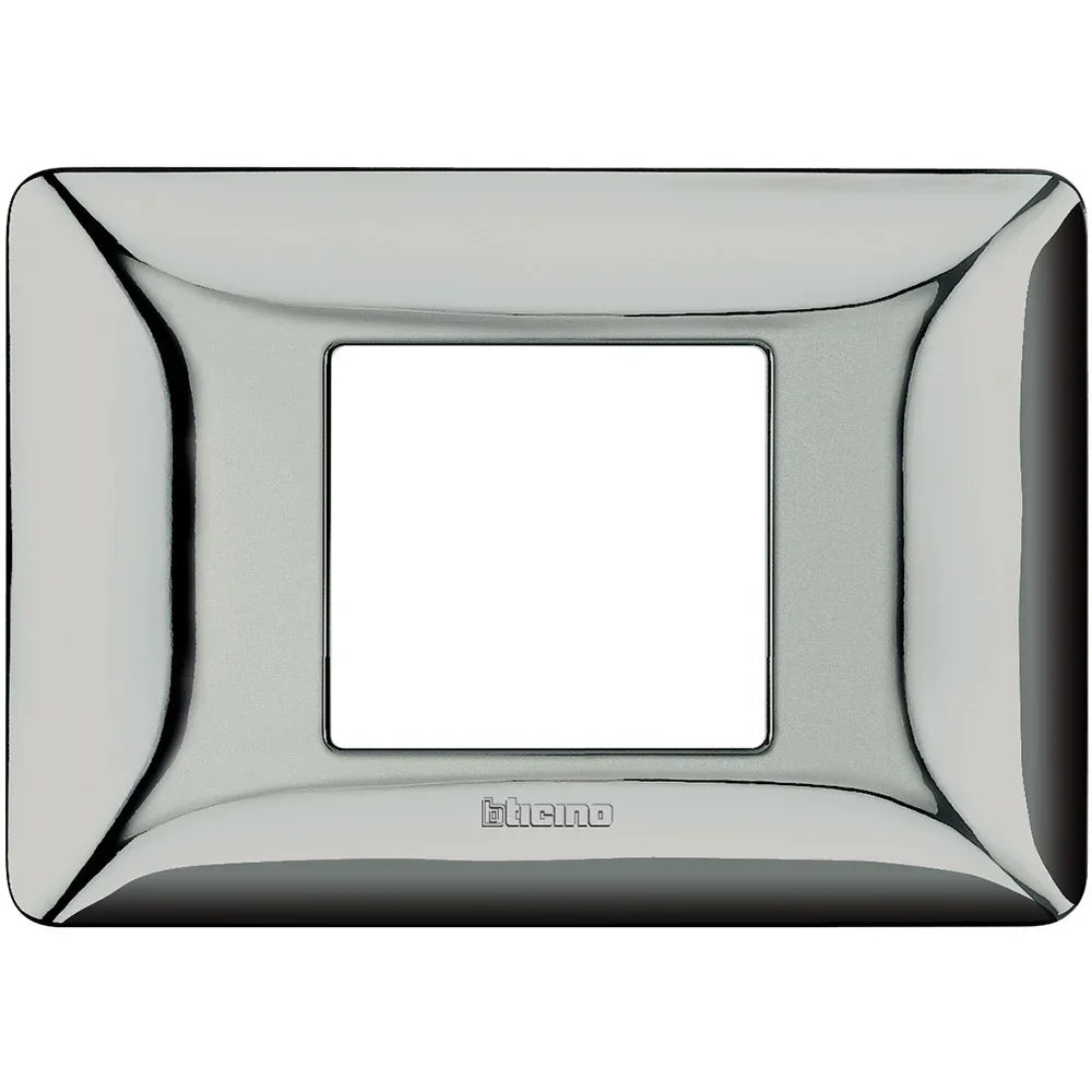 Placca Bticino Matix 2 moduli centrati cromo lucido AM4819GCR