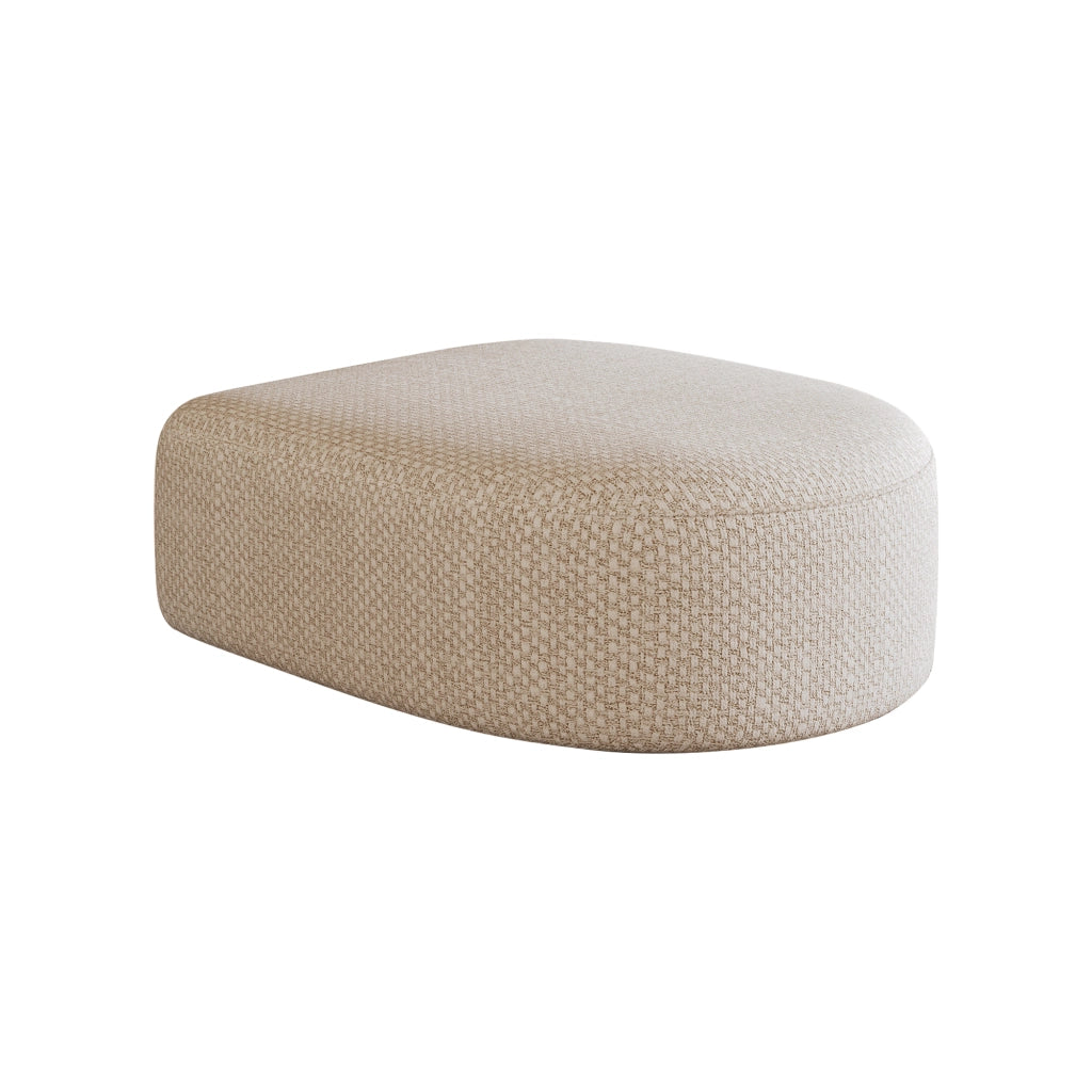 Divano lounge - con design avvolgente e senza montaggio - in tessuto - bianco