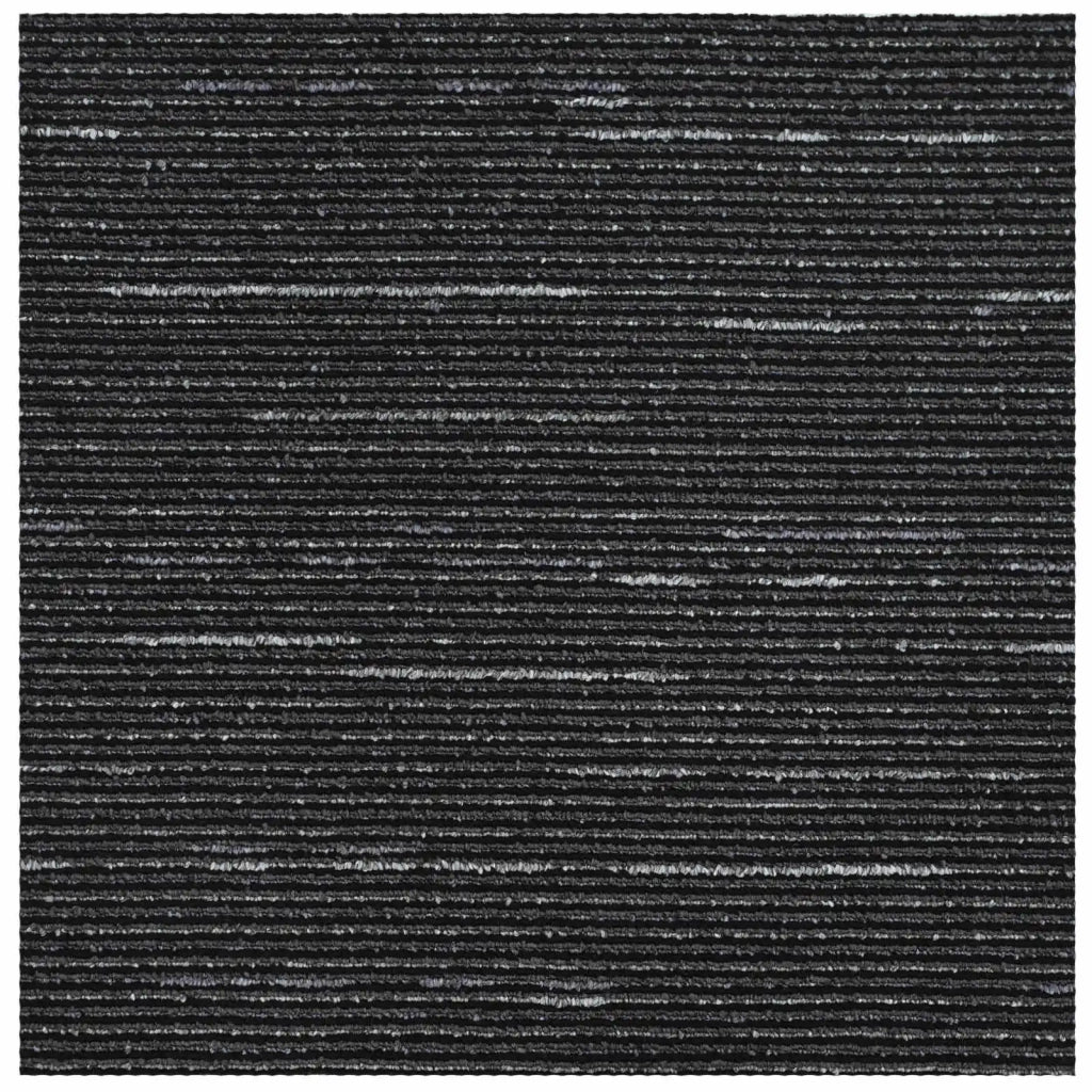 Piastrella per Tappeto Strisce Nere 50 x 50 cm 36 pcs