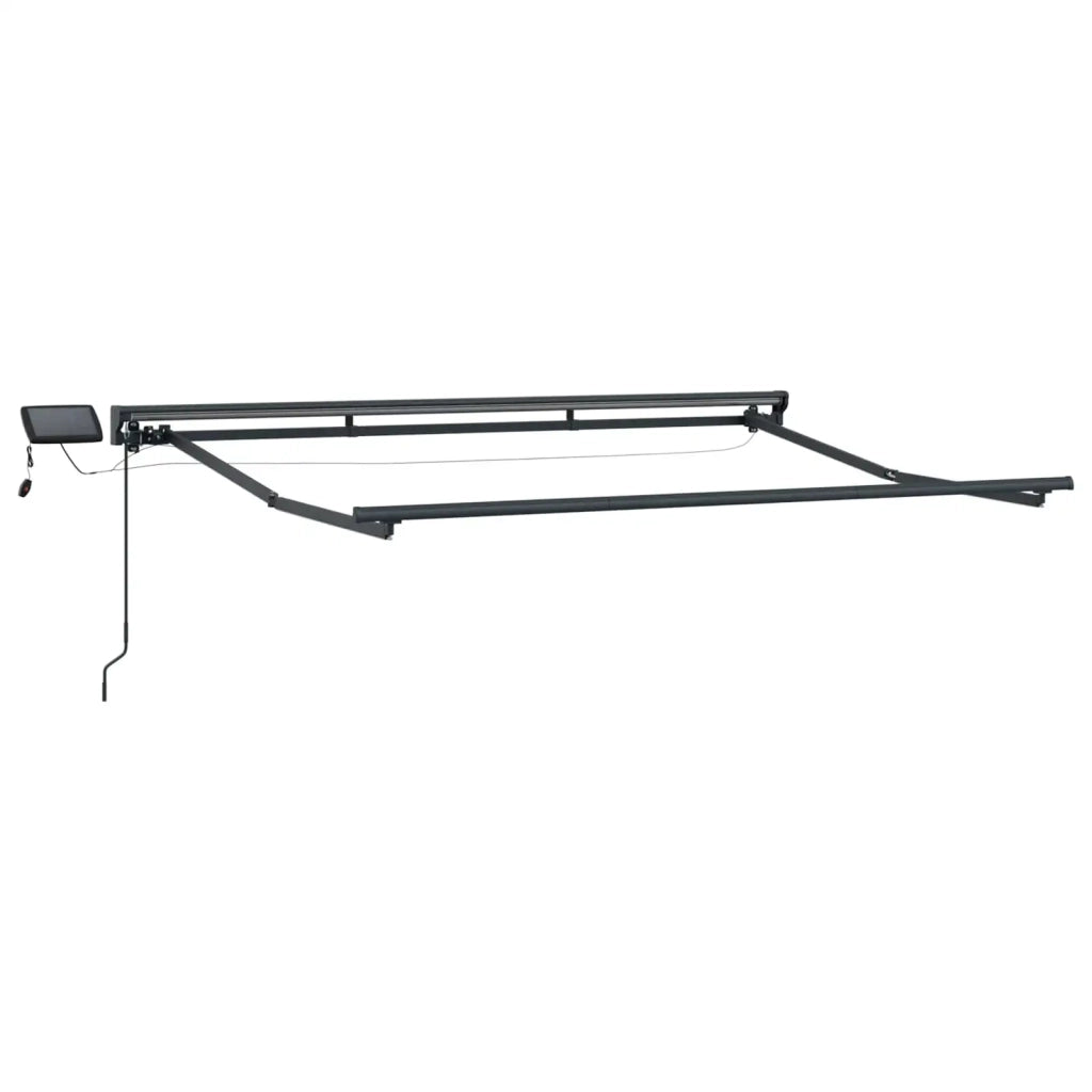 Cornice per Tenda Manuale con LED Antracite e Bianco 3,5 x 2 m 3420769