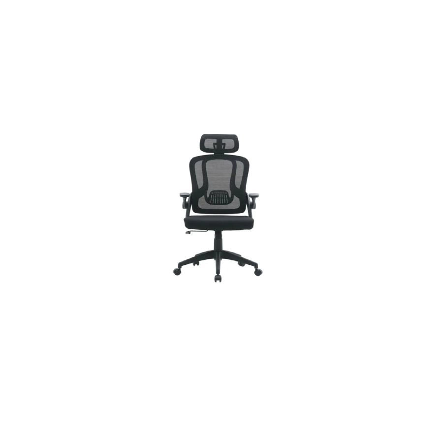 POLTRONA UFFICIO CON BRACCIOLI NERO 62.5X65BX128H CM RIVERSIDE