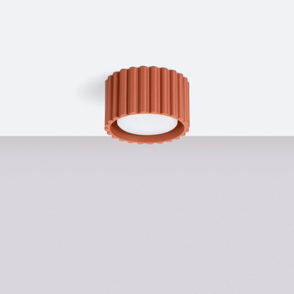Lampada da soffitto AURA 1 rosso ocra Gx53
