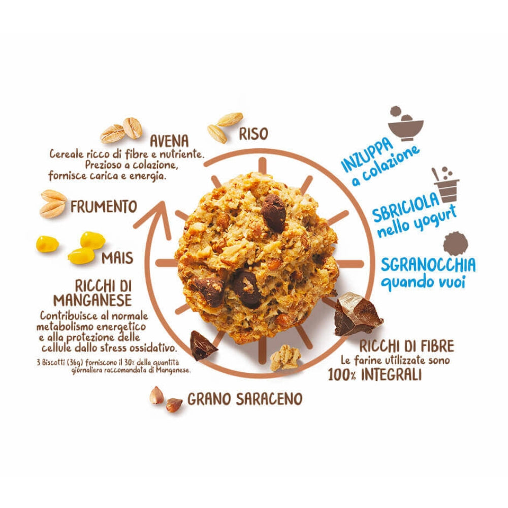 Galbusera cereali g granola e frolla 5 cereali con cioccolato da 300 grammi