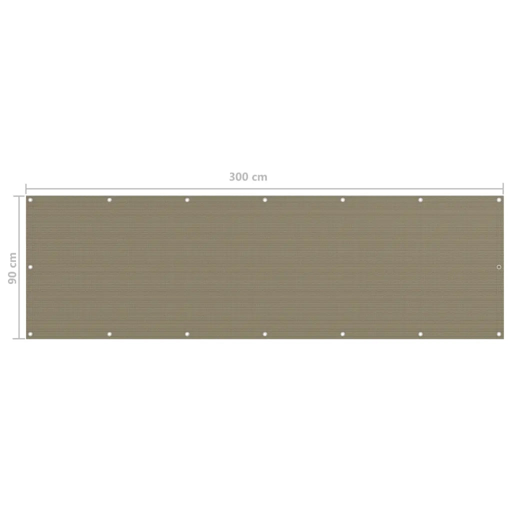 Schermo Frangivista per Balcone-Pannello per privacy Grigio Talpa 90x300 cm in HDPE