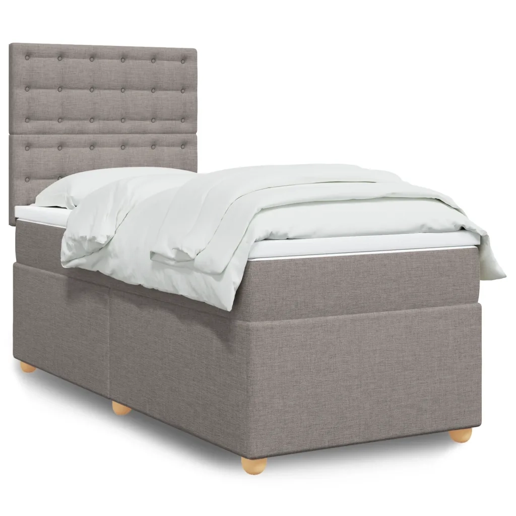 Giroletto a Molle con Materasso Tortora 100x200 cm in Tessuto 3293509