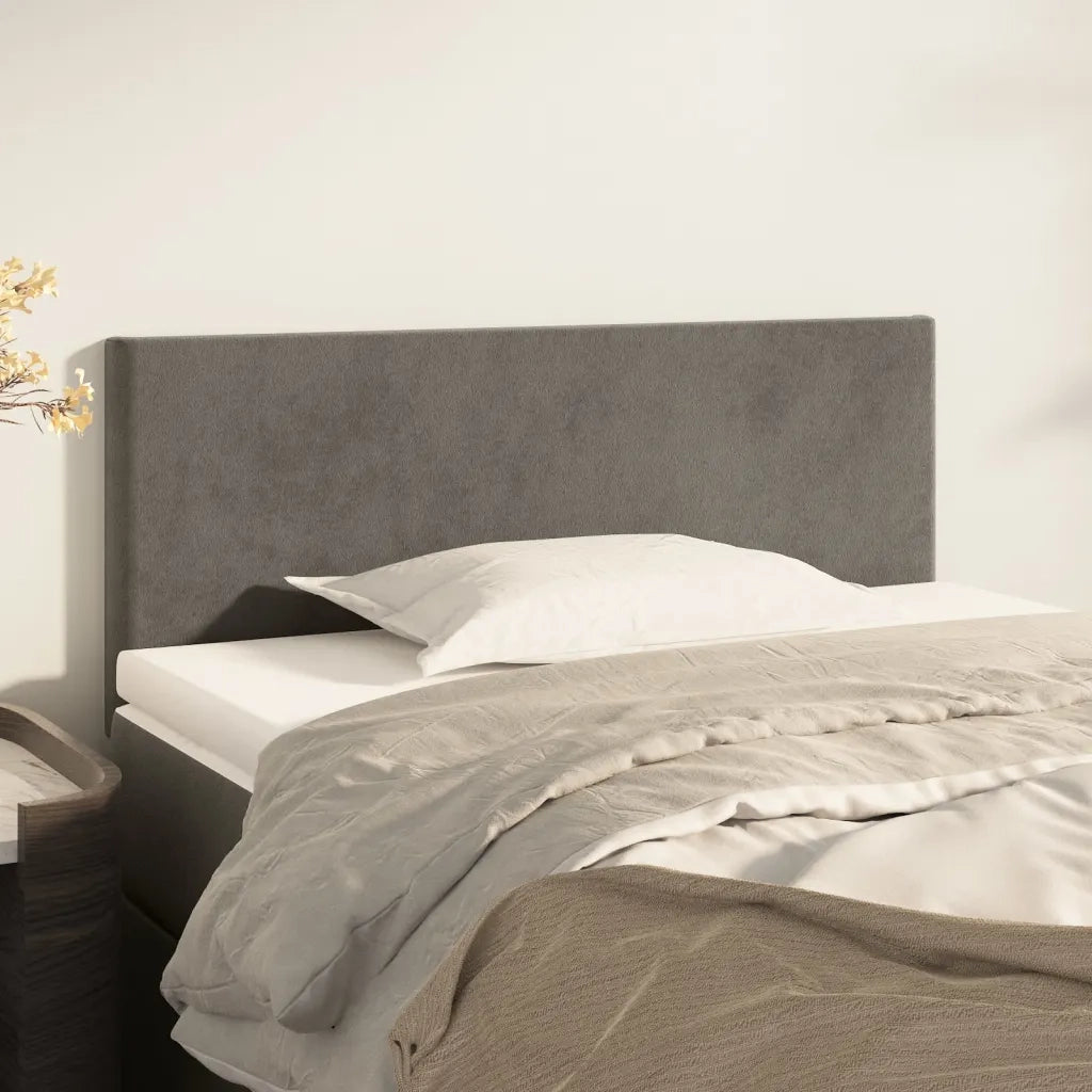 Testiera-Testata Decorativa Grigio Scuro 90x5x78/88 cm in Velluto 187782