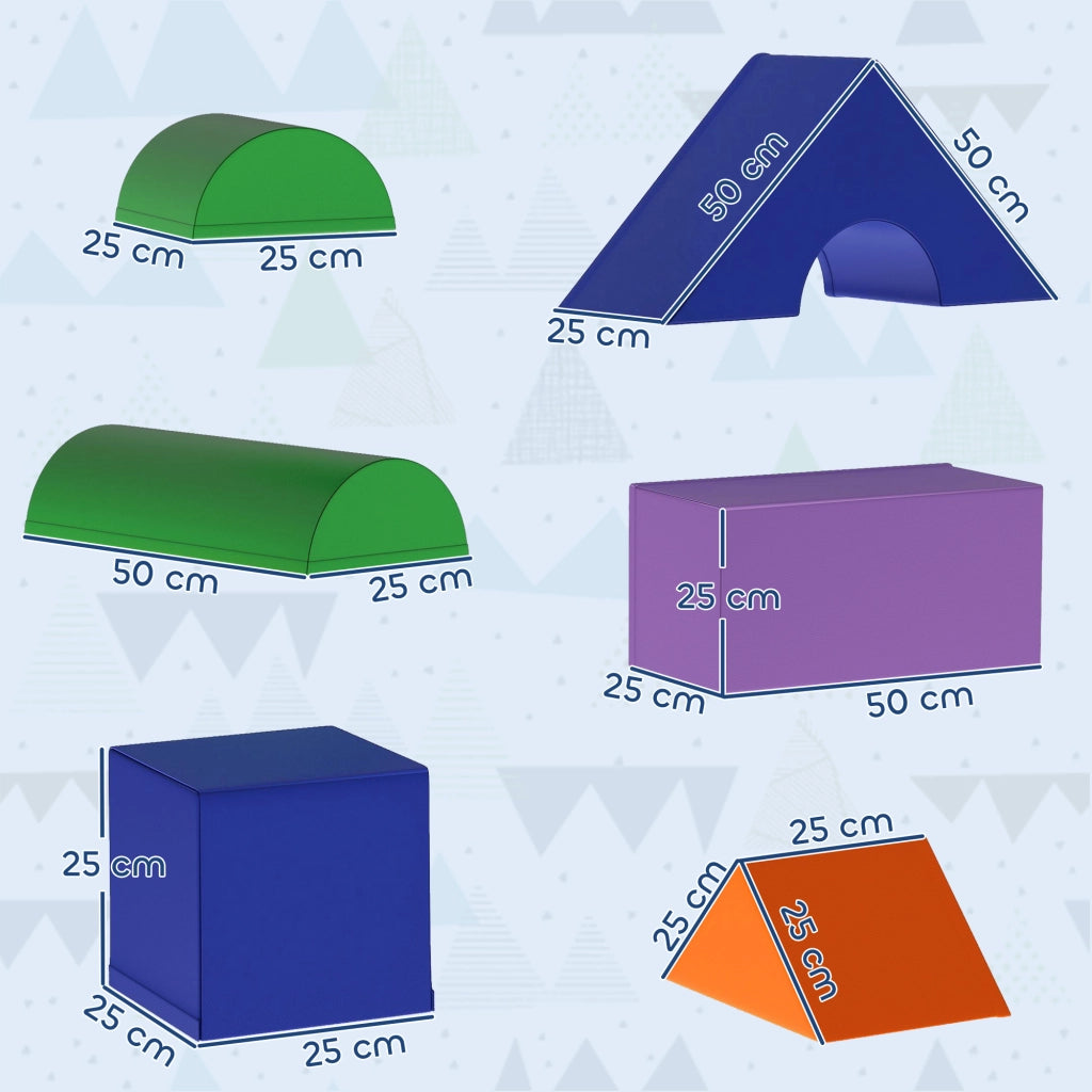 Set di Costruzioni Morbide per Bambini da 1-3 Anni con 11 Forme. in PU e EPE. Colori Vari