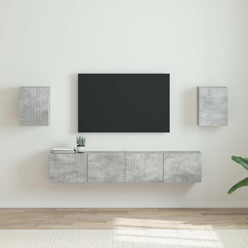 Mobile TV da parete 2 pcs Calcestruzzo 30 x 31 x 40 cm 892256
