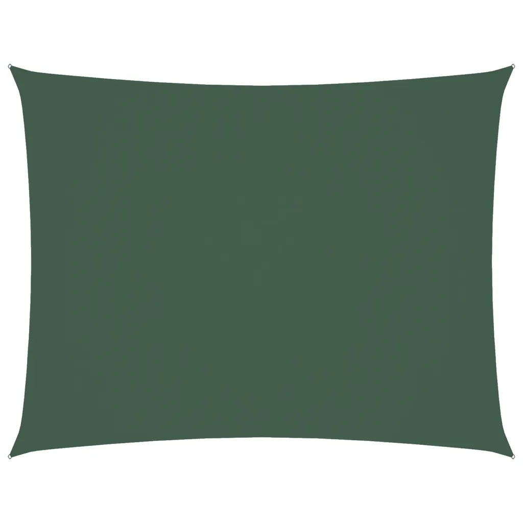 Parasole a Vela Oxford Rettangolare 3x4,5 m Verde Scuro 135486