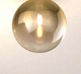 PLAFONIERA OTTONE SAT. 1 LUCE VETRO ORO 1184OS-PL1-OR
