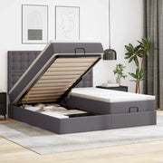 Pouf Letto con Materassi e LED Grigio 160x200cm Similpelle 3314501