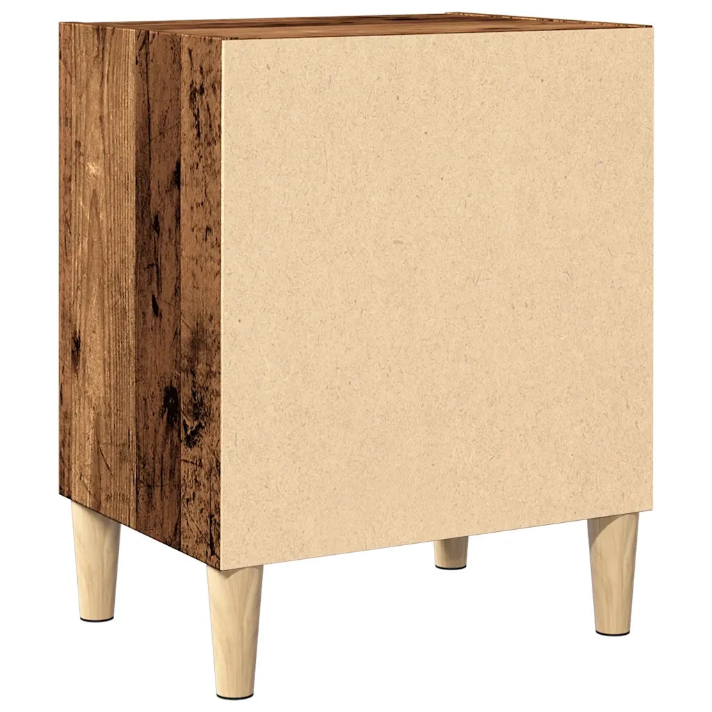 Comodini 2 pz Legno Vecchio 40x30x50 cm in Legno Multistrato 856417