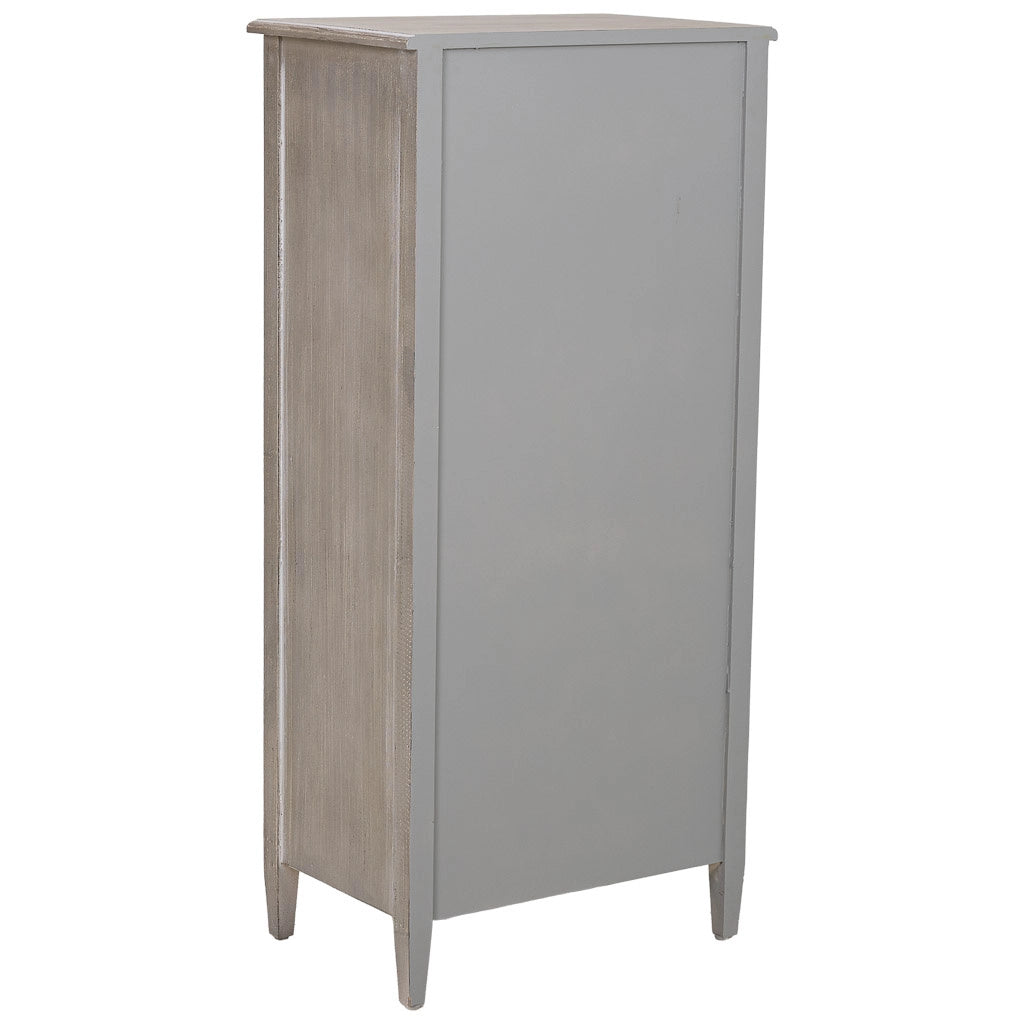 Cassettiera in legno verde 56x36x119h cm