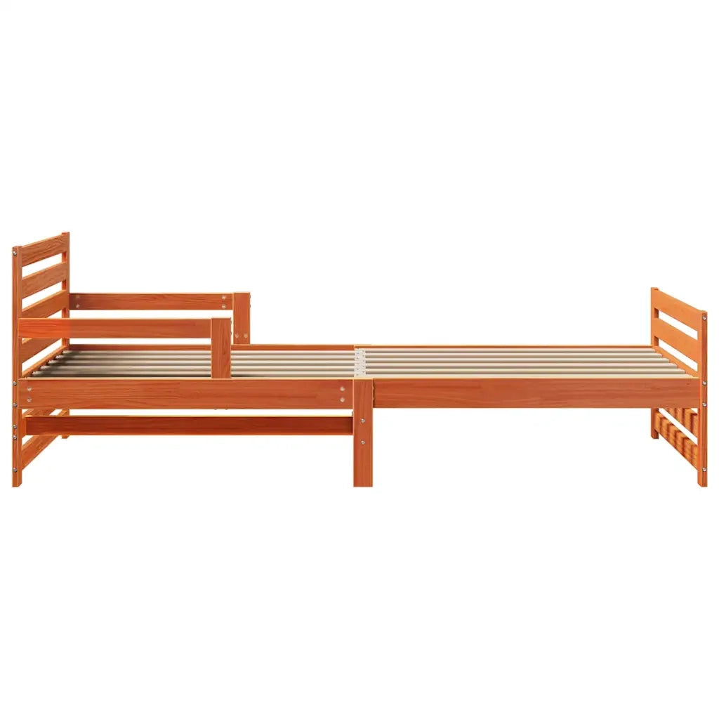 Letto singolo | Letto per adulti | Struttura del letto con testiera Marrone cerato 80 x 200 cm
