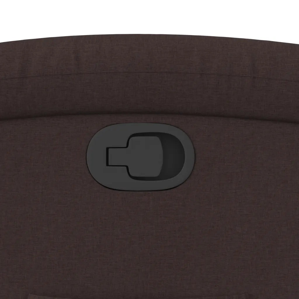 Poltrona Reclinabile Marrone Scuro in Tessuto 371694