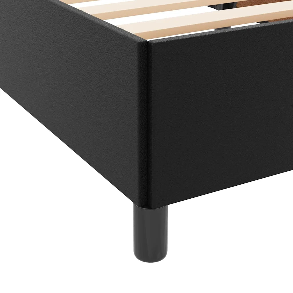 Letto singolo | Letto per adulti | Struttura del letto con materasso Nero 80 x 200 cm Tessuto