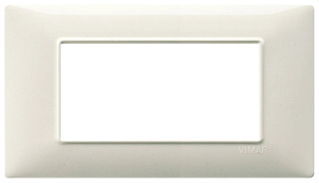 Vimar Plana placca 4 moduli colore bianco granito 14654.06