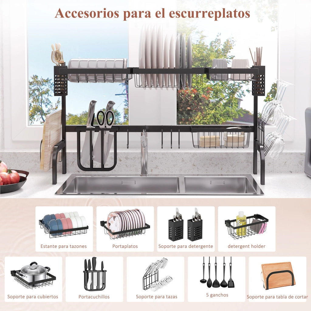 Tavolo da cucina in acciaio ¨C Minimal ¨C 100x30x52,5 cm nero