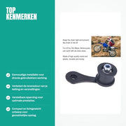 Kit per regolazione catena con manovella - Adatto per ATV e motocicli - Materiale metallico e plastico - Nero - Fondamentale per la regolazione della catena - Componente motociclistico
