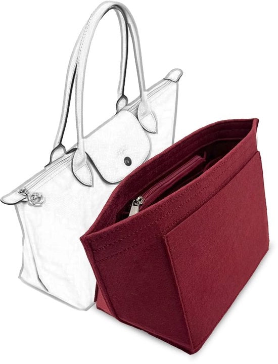Organizzatore per tasche Duo Duo - per borsa - rosso vino - S