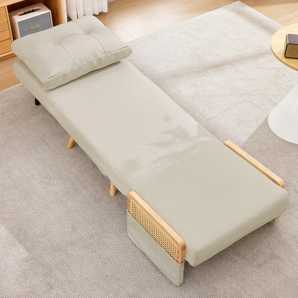 SEDIA LETTO 3 in 1 67,5x73x86,5 cm Lino Beige