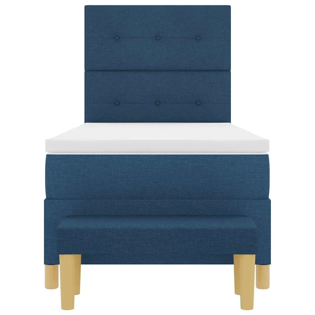 Letto a molle con materasso Blu 90 x 200 cm Tessuto 3344274