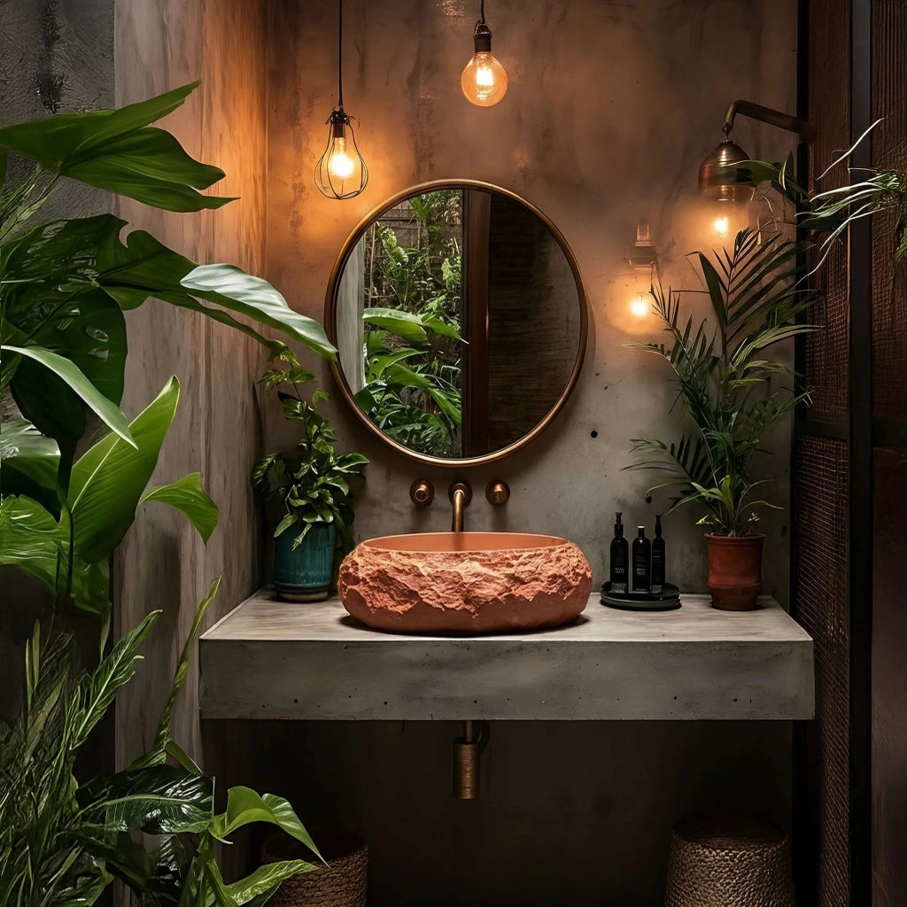 Lavabo Da Appoggio Rea Mika Terracotta