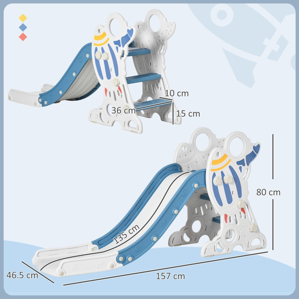 Scivolo Bambini Spaziale con Scale ¨C Zephmum ¨C 157x46.5x80 cm