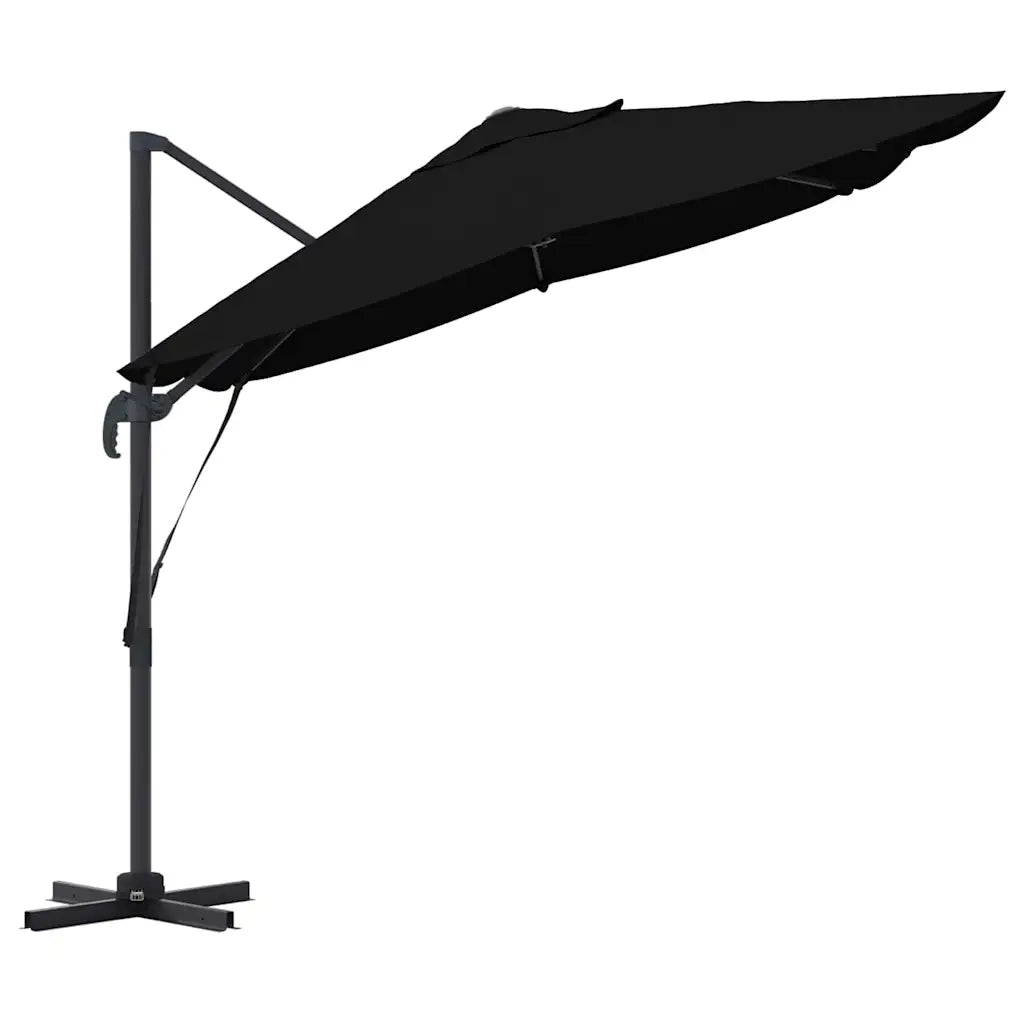 Ombrellone Nero 351 x 250 x 260 cm Poliestere e Alluminio 42003347