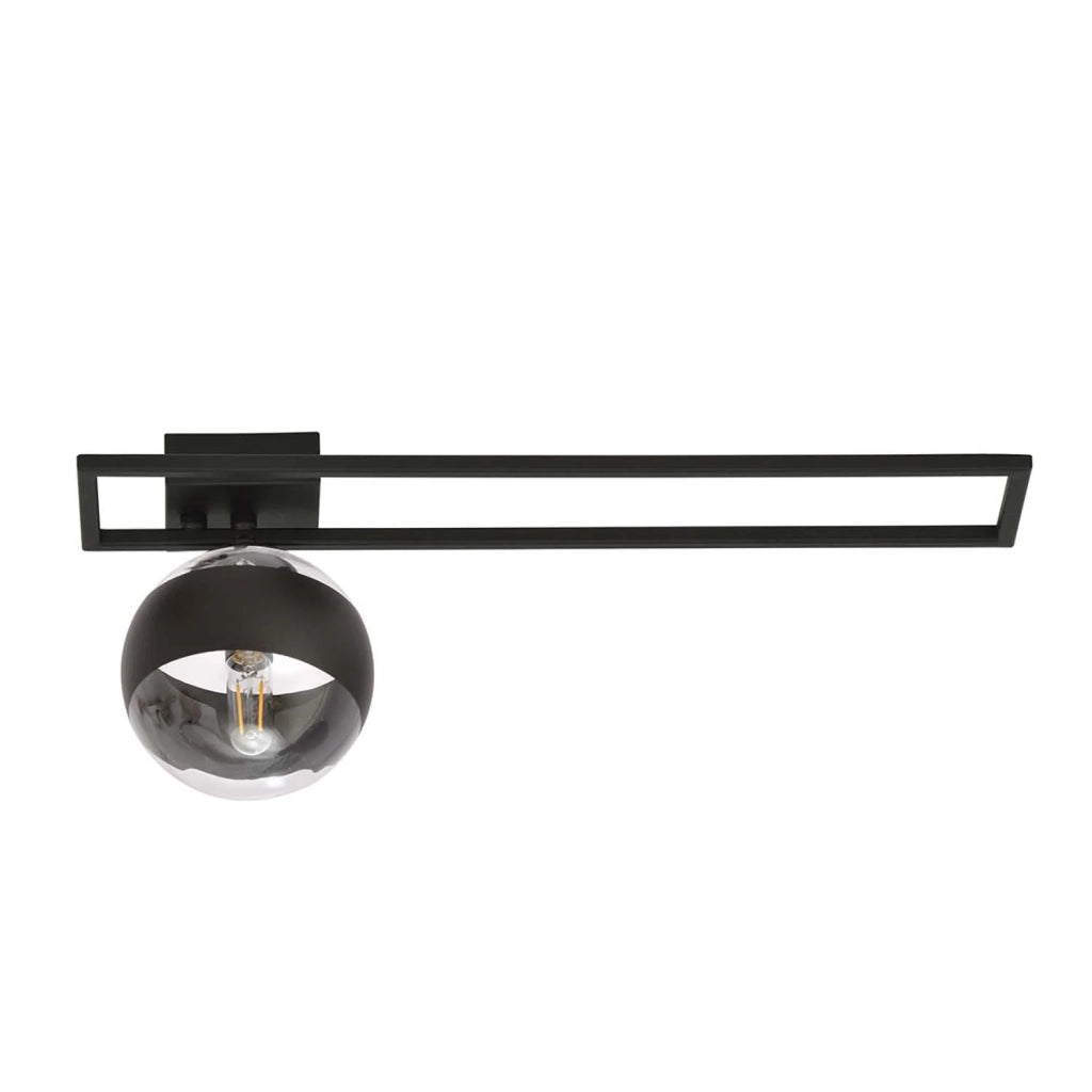 Plafoniera Moderna Andromeda Acciaio Nero 1 Luce E14 Ip20