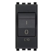 VIMAR EIKON - INTERRUTTORE AUTOMATICO MAGNETOTERMICO 1P+N C 10, 120-230V GRIGIO