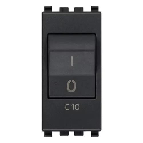 VIMAR EIKON - INTERRUTTORE AUTOMATICO MAGNETOTERMICO 1P+N C 10, 120-230V GRIGIO