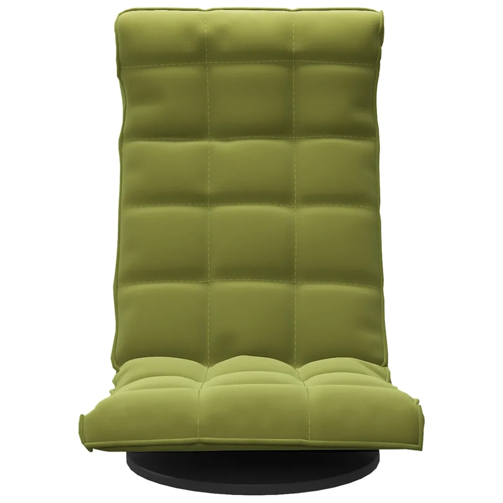 Sedia da Pavimento Girevole Verde Chiaro in Velluto 336567