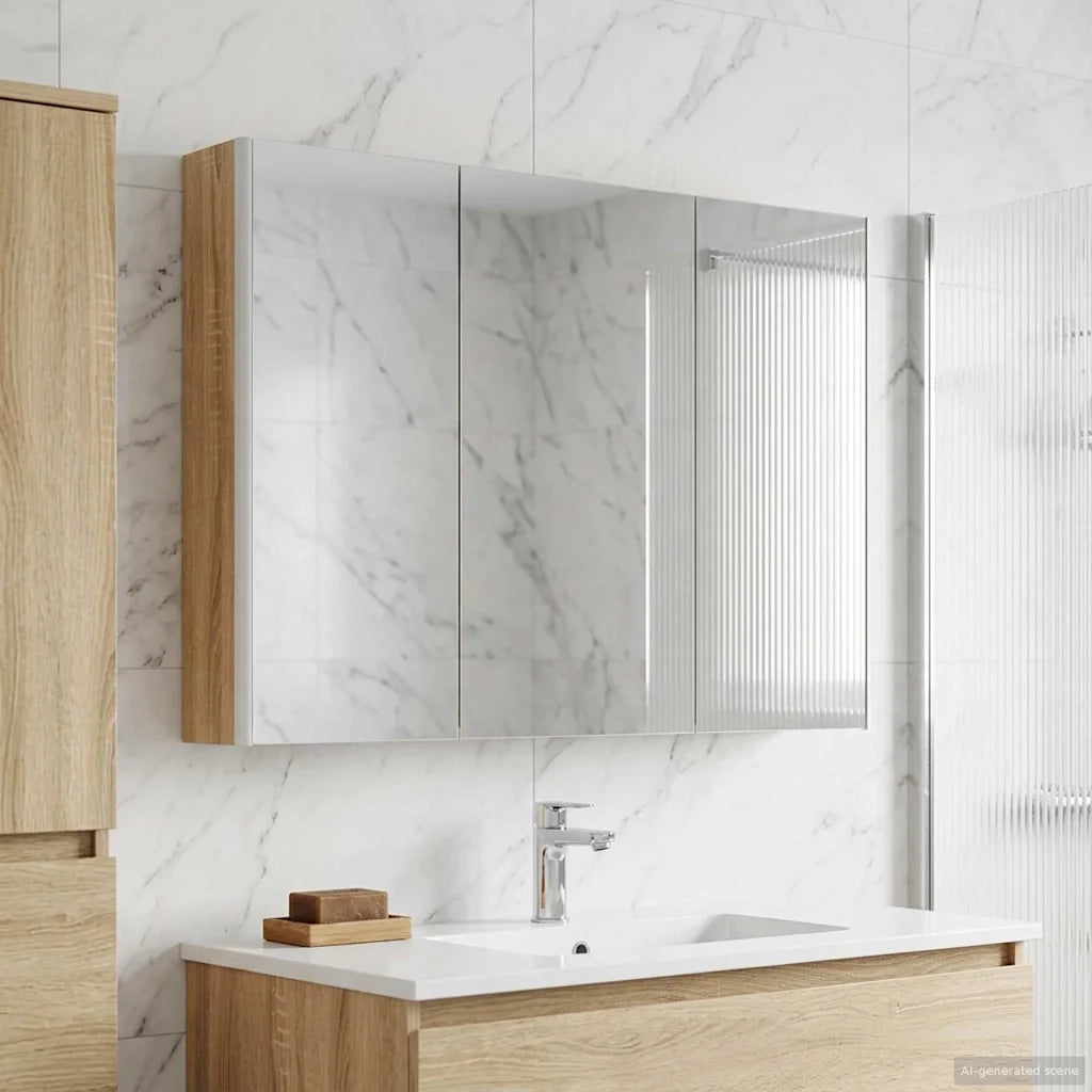 Mobiletto per specchio da Bagno | Armadio da bagno Rovere Sonoma