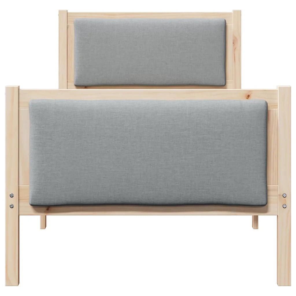 Struttura del letto-Giroletto Grigio chiaro 80 x 200 cm Tessuto 180495