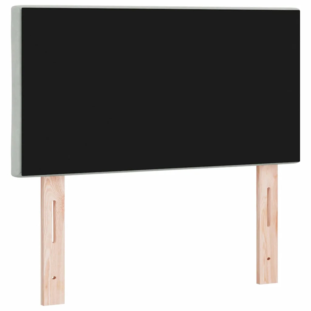 Testiera LED Grigio chiaro 80 cm Velluto 3338181
