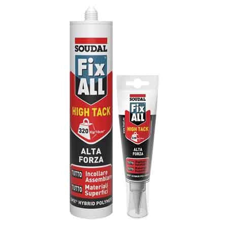 ADESIVO SIGILLANTE 'FIX ALL HIGH TACK' SOUDAL 125 ml - Bianco - SOUDAL