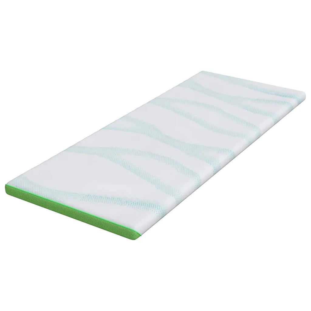 Topper per materasso Bianco e Verde 80 x 200 cm 4106155