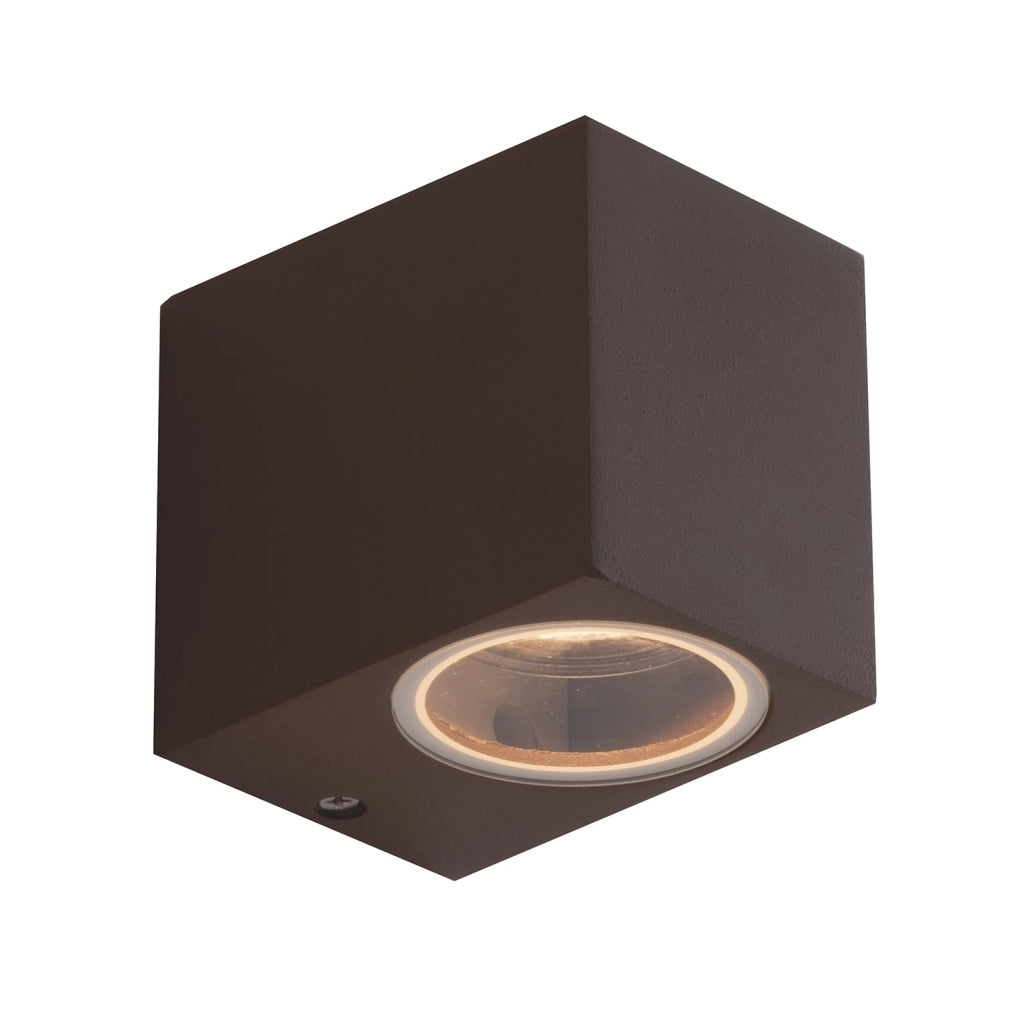 APPLIQUE QUBO CORTEN 1 LUCE ATTACCO GU10 IP54 6,7X9,3X8CM