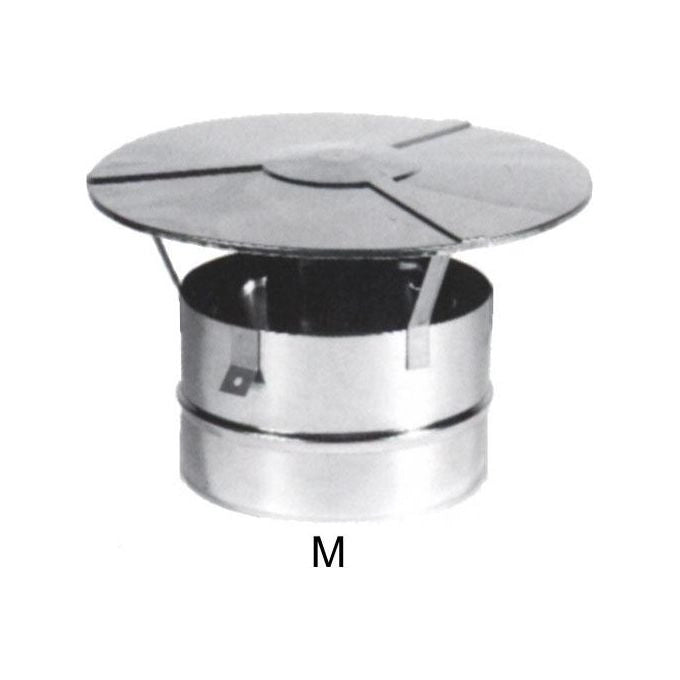 MARAL TERMINALE PARAPIOGGIA INOX 14 MODELLO CAPPELLO CINESE STRUTTURA MONOPARETE MATERIALE ACCIAIO INOX AISI 316L CERTIFICAZIONE V2 colore Acciaio