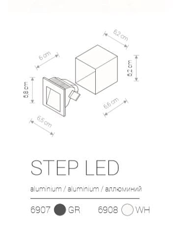 Faretto incasso esterno LED Nowodvorski STEP bianco 6908