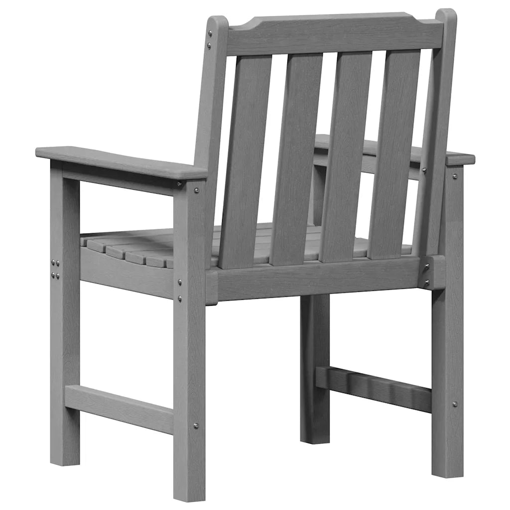 Sedia da pranzo da giardino 2 pcs Grigio chiaro HDPE 42006606