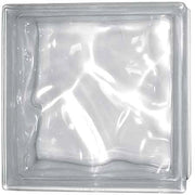 VETROMATTONE ONDULATO TRASPARENTE 19x19x8 cm - 6 pezzi