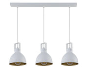 Lampada a sospensione Mars bianca oro loft 3xE27 Sigma