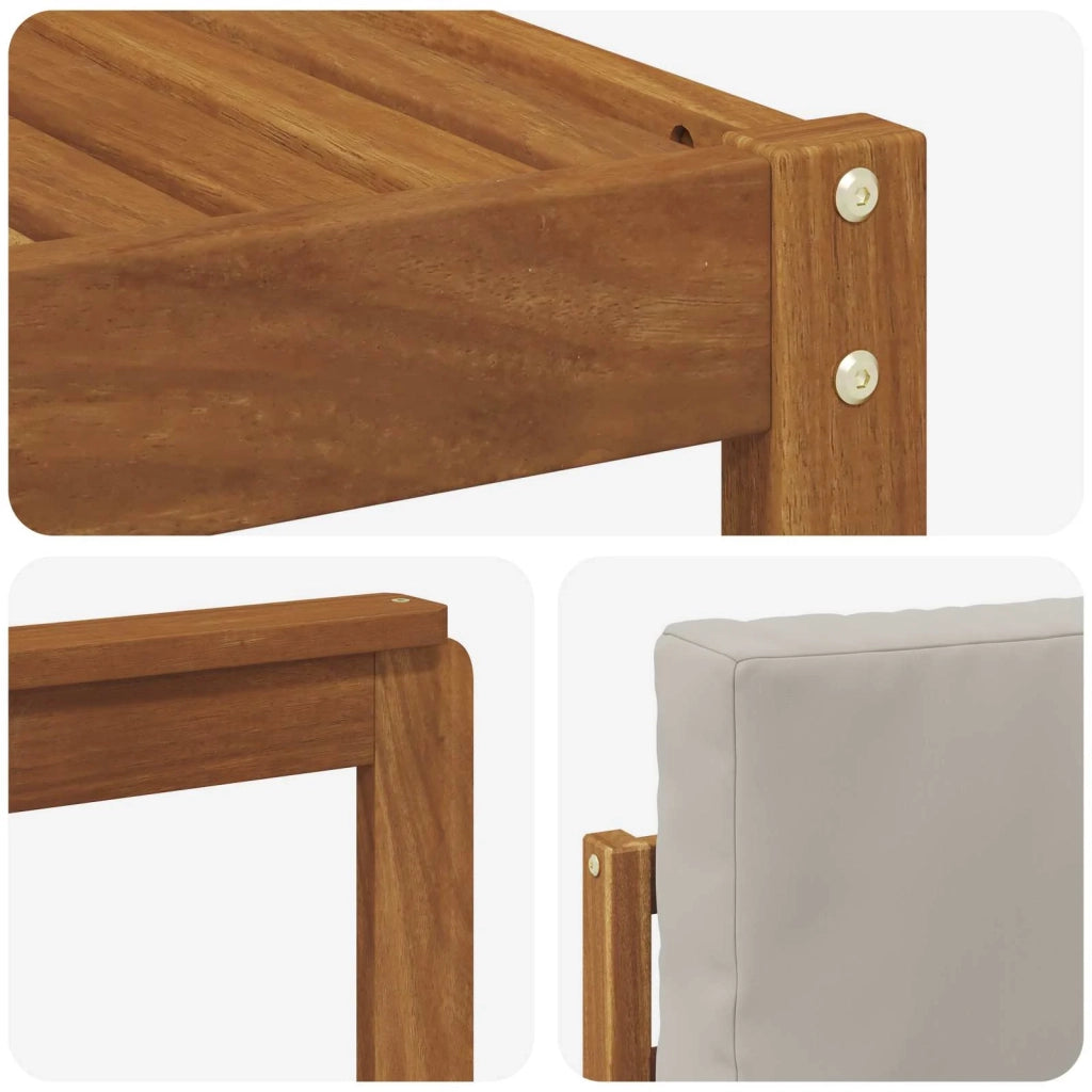 Set di divani da esterno 8 pcs Grigio Naturale e Chiaro 3366734
