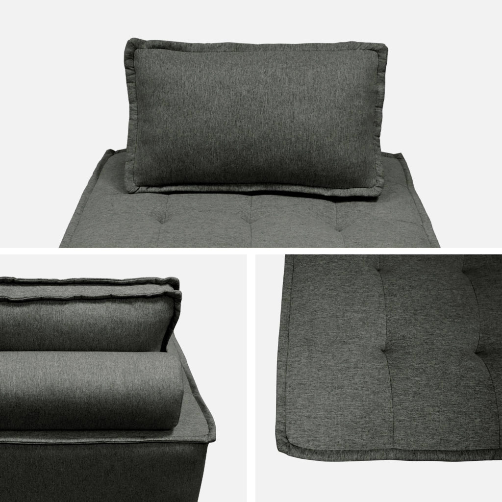 Modulo per divano modulare, 1 posto, grigio