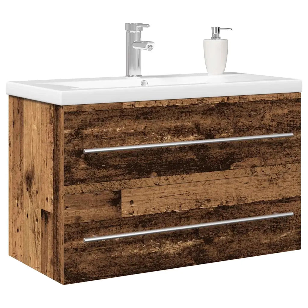 Mobile Lavabo | Armadio per Lavabo da Bagno 2 pz 80 x 38,5 x 48 cm