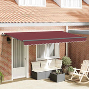 Tenda Retrattile Borgogna 400 x 200 cm Tessuto 3329814